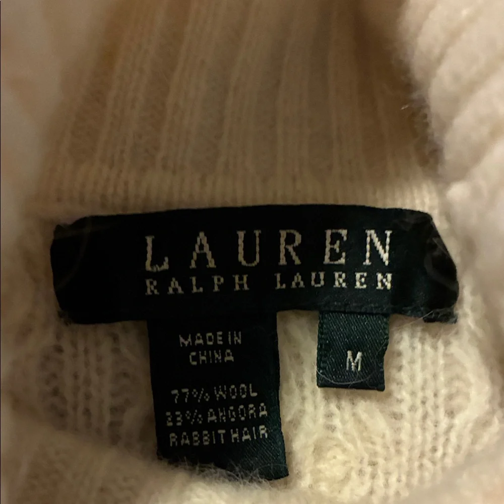 Polo Ralph Lauren Women's Cable Knit Turtleneck Sweater - White - Picture 3 of 4